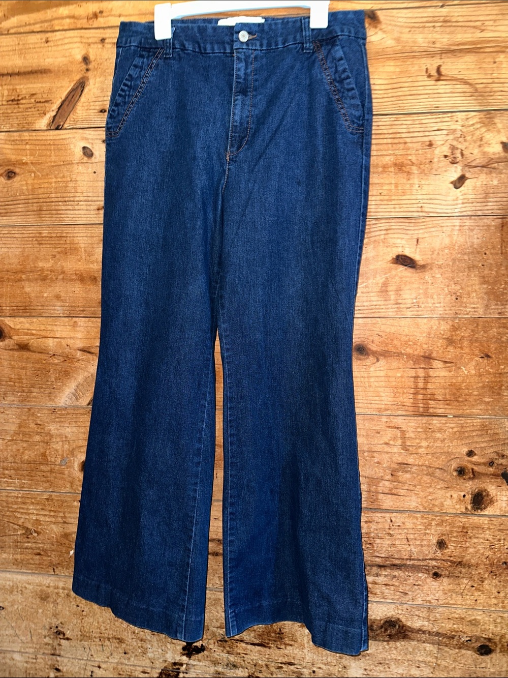 Gloria Vanderbilt X Christian Siriano Dark Blue Denim Wide-Leg Jeans
